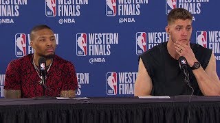 Damian Lillard amp Meyers Leonard Postgame Interview  Game 4  May 20 2019 Playoffs [upl. by Brandy]