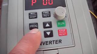 How to use butoon control speed how to set Frecon VFD VSD frequency inverter ac drive [upl. by Pudendas]