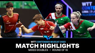 Nina MittelhamDang Qiu vs Dora MadaraszNandor Ecseki  XD R16  WTT Contender Muscat 2023 [upl. by Alym]