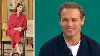 Sam Heughan Stole a Jacket  He amp Caitriona Balfe Talk Outlander Season 7B [upl. by Arotak]