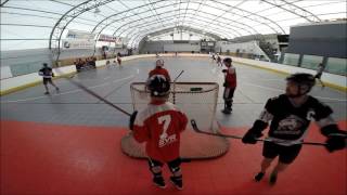 Aces Vs Icedogs Go Pro Ball Hockey Goalie Cam [upl. by Rimma583]