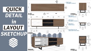 Layout SketchUp Lesson32 How to do quick detail in Layout sketchup [upl. by Ocana]