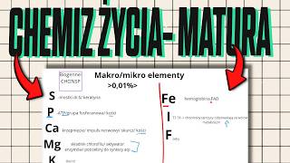 40 storn w 15 minut CHEMIZM ZYCIA biologia matura Jak się nauczyć [upl. by Lalage629]