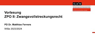 Zwangsvollstreckungsrecht – Folge 01 Einführung und Arten der Zwangsvollstreckung [upl. by Thomajan]