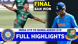 India Vs Bangladesh U19 Asia Cup Match 15 Final Full Highlights 2024  IND VS SL [upl. by Boutis690]