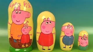 Peppa Pig Poupées Gigognes Russes Oeufs Surprise Nesting Dolls Hello Kitty ViceVersa [upl. by Coryden]