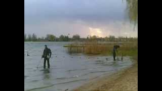 Metal detecting on the beach with friends [upl. by Ganiats701]