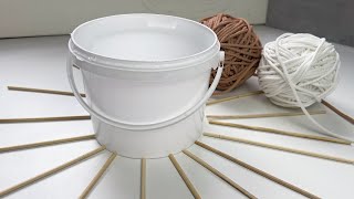 DIY 😍 TURN AN ORDINARY BUCKET INTO AN EXPENSIVE AND DURABLE ORGANIZER CRAFTS FOR HOME [upl. by Annailuj]