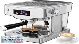 Homtone Espresso Machine 20 bar 18 Liters stainless steel touch Review [upl. by Gilroy877]