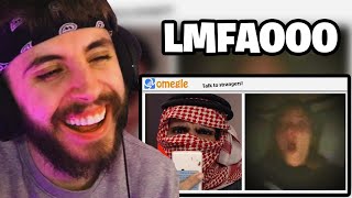 MASKED ARAB LOCATION Airstrike on Racist People on Omegle REACTION [upl. by Aisayt]