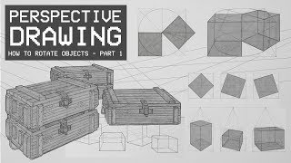 Perspective Drawing 9  Rotating Objects in Perspective Part 1 [upl. by Acnoib]