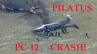 Pilatus PC12 Crash Mesquite Texas on 23 April 2020 [upl. by Gnues425]