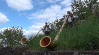 Burgruine Lemberg Pfalz Germany Spezial Event Alphornklang und Schwobablech [upl. by Birdie]