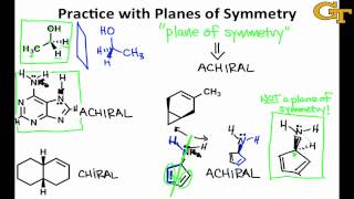 Determining Chirality Using Planes of Symmetry [upl. by Ydor687]