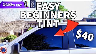 NO GLUE Window Tint for BEGINNERS EASY amp SIMPLE Installation  Static Cling Gila Window Tinting [upl. by Lleinnad]