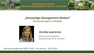 Knowledge Management Models  Wissensmanagement Modelle WMOOC [upl. by Onileba]