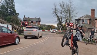 Crediton level crossing Devon [upl. by Lazaruk]