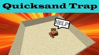 How to make a Quicksand Trap in Minecraft 116119 NO COMMANDS NEEDED [upl. by Ambler]