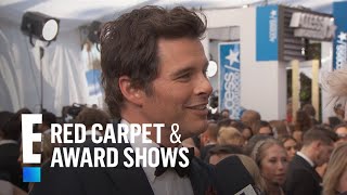 James Marsden Takes MiniMe Son to 2017 SAG Awards  E Red Carpet amp Award Shows [upl. by Sperry]