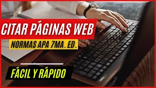 NORMAS APA 7ma SÉPTIMA EDICIÓN CÓMO CITAR PÁGINAS WEB EN WORD  MUESTRO EJEMPLO [upl. by Anaib]