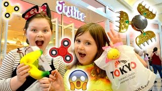 BFFs SHOPPING FUN SQUISHIES FIDGET SPINNERS JUSTICE  Shopping Mall Fun Vlog  Sedona Fun Kids T [upl. by Akeyla]