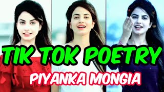 Best Heart Touching TikTok Shayari  Tik Tok poetry Attitude Shayari  piyanka Mongia [upl. by Valle]