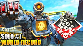 WORLD RECORD SOLO 45 KNOCKS and 8150 Damage Pathfinder Apex Legends Season 15 Gameplay [upl. by Iddo]