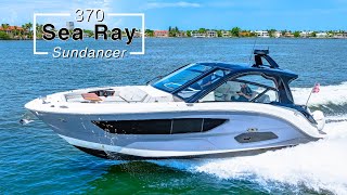 2022 Sea Ray 370 Sundancer  Triple 300 HP Mercury Outboards [upl. by Sisely907]