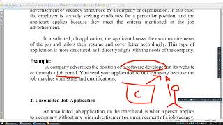 Part  1  Solicited and Unsolicited Job Application  Job Oriented Language Skill [upl. by Azzil]