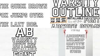 Ab Varsity Outline Font Free  KDP Interior  Designs Bundle  Canva Templates  Editable Canva [upl. by Messing]