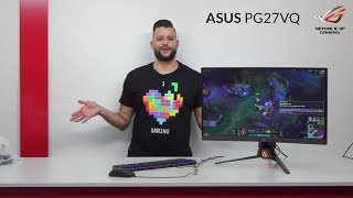 ASUS ROG Swift PG27VQ  Review amp Unboxing 27quot Curved WQHD 165Hz GSync [upl. by Ettenom]