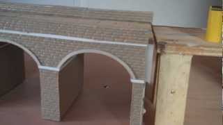 Viaductbridging the gap on Amberton on sea 00 gauge model railwayPart 4 [upl. by Vernen]