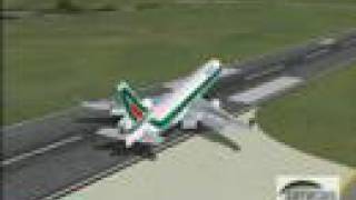 alitalia hard landing in Rome [upl. by Nortyad]