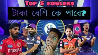 IPL MEGA AUCTION  Top 5 Bowlers with the Highest Bids in IPL 2024 Mega Auction [upl. by Glynda458]