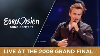 Igor Cukrov feat Andrea  Lijepa Tena Croatia LIVE 2009 Eurovision Song Contest [upl. by Lenod]