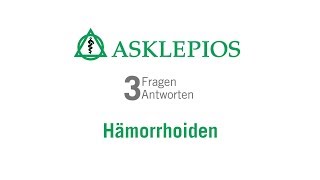 Hämorrhoiden 3 Fragen 3 Antworten  Asklepios [upl. by Mag]