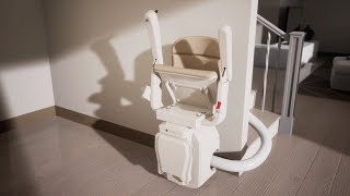 How To Use Handicare Freecurve Curved Stairlift [upl. by Enamrahc]