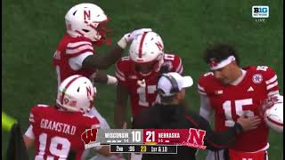 Isaac Gifford Stefon Thompson fumble recovery John Hohl Field Goal Nebraska Husker Football 112424 [upl. by Rovelli258]