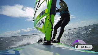 52km Windsurfen Vmax 40 kmh [upl. by Skippie808]