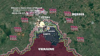 Ukraine Invasion of KurskКурск Everyday Mapped with Google Earth Aug 2024  Nov 2024 [upl. by Oner960]