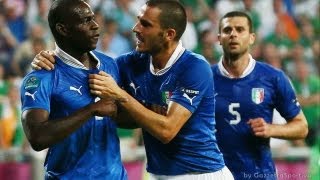 ITALIA  GERMANIA 21  EUROPEO 2012  GOAL E SHOW DI BALOTELLI  TABELLINO [upl. by Trumann8]