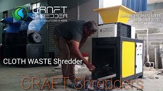 Cloth Waste Shredder Cloth Waste Crusher Machine [upl. by Anaira61]