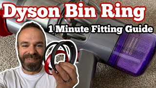 How to Fit Dyson V10 V11 V15 Bin Sealing Ring  1 MINUTE FIX [upl. by Ikkin]