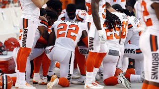 Browns players explain their national anthem protest [upl. by Yrrek]