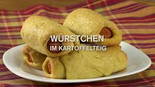 Rezepte mit Wurst  WÜRTCHEN IM KARTOFFELTEIG [upl. by Ludovika]