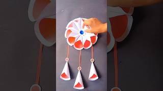 Wall Hanging Craft Ideas With Colour Paperdiy walldecor shortsvideo craft homedecor [upl. by Vallery]