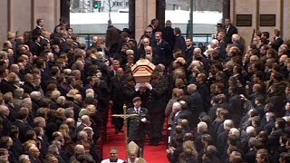 World royalty attends Belgian Queen Fabiolas funeral [upl. by Pearline]