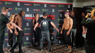 MVP vs Giovanni Melillo FACE OFF amp WEIGHIN  Bellator London [upl. by Gram]