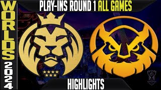 MDK vs VKE Highlights ALL GAMES  Worlds 2024 Play Ins Round 1  Mad Lions Koi vs Vikings Esports [upl. by Annaiel]