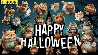 Cat Halloween for Cat to watch 1 HOUR Cat Memes [upl. by Eadahc882]